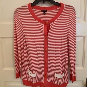 Talbots striped cardigan